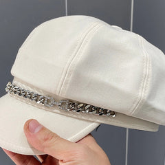 Rei Canvas Chained Beret Hat