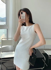 Haerin Ivory Casual A-Line Dress
