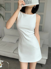 Haerin Ivory Casual A-Line Dress