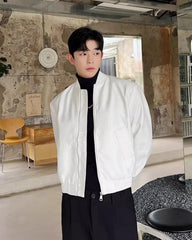 Jungkook Ivory Chic Bomber Jacket