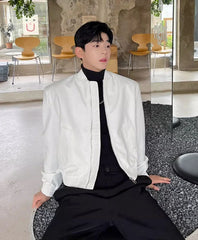 Jungkook Ivory Chic Bomber Jacket