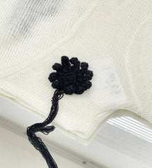 Danielle Ivory Flower Embroidered Cardigan