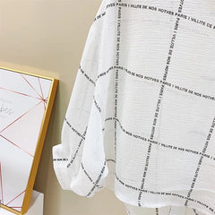 Hyunjin Grid Text Shirt