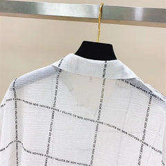 Hyunjin Grid Text Shirt