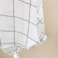 Hyunjin Grid Text Shirt