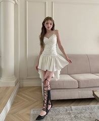 Wonyoung Irregular Hem Ruched Dress
