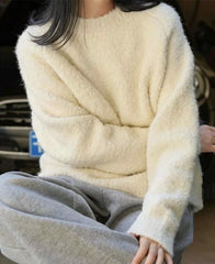 Jin Ivory Plush Knit Sweater
