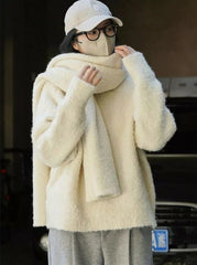 Jin Ivory Plush Knit Sweater