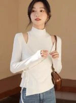 Wonyoung White Two-Piece Illusion
