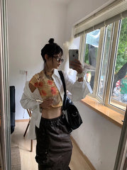 Hanni Yellow Floral Cropped Tee
