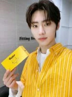 Sunghoon Lemon Striped Oversized Shirt