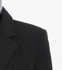 Yuna Black Crystal Chain Cropped Jacket