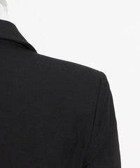 Yuna Black Crystal Chain Cropped Jacket