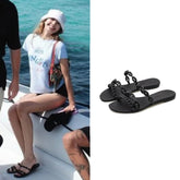 Lisa Chain-Link Slide Sandals