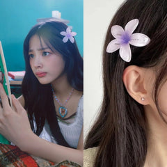 Minji Lilac Floral Hair Clip