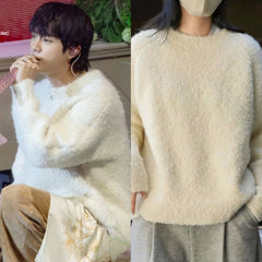 Jin Ivory Plush Knit Sweater