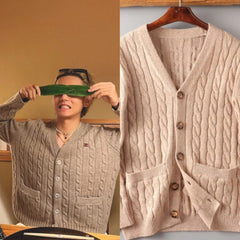 Taehyung Twist Knit Cardigan