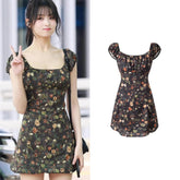 Ahyeon Floral Puff-Mini Dress