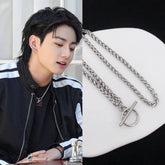 Jungkook Silver Toggle Chain Necklace