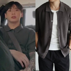 Jungkook Ash Short-Sleeve Knit Shirt