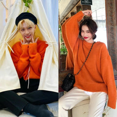 Felix Knitted Orange Sweater
