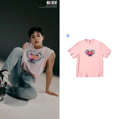 Bang Chan Pink Heart Tee