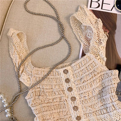 Sakura Crochet Crop Top