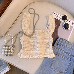 Sakura Crochet Crop Top