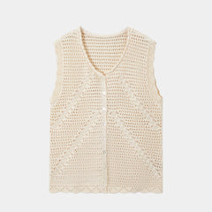 Gaeul Crochet Button Vest