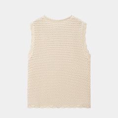Gaeul Crochet Button Vest