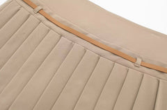 Ruka Beige Pleated Belted Skirt