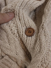 Giselle Beige Warm Knitted Cardigan