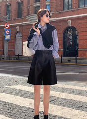 Soobin Faux Leather Shorts