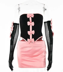 Eunchae Pink Bow Corset Set