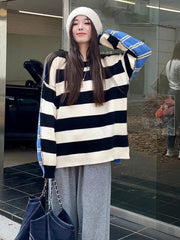 Jimin Two-Tone Striped Sweater