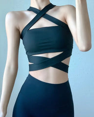Lisa Criss-Cross Halter Top