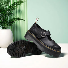 Lisa Flower Buckle Mary Janes