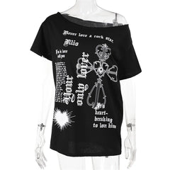 Karina Gothic Print T-Shirt