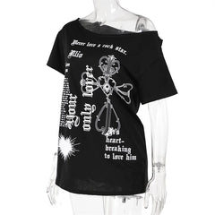 Karina Gothic Print T-Shirt