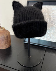 Karina Fluffy Cat Ears Beanie