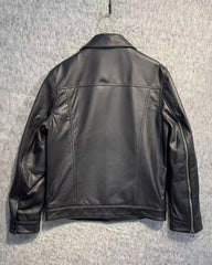 Suga Leather Snap-Button Jacket