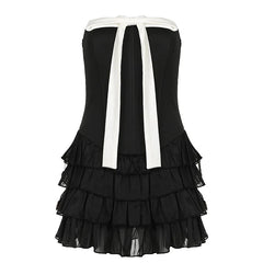Natty Bow Ruffle Dress