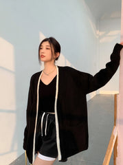 Ni-Ki Noir Open Knit Cardigan
