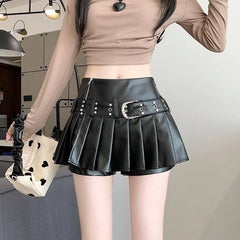 Ruka Pleated Belted Skort