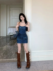 Hyein Indigo Patchwork Denim Dress