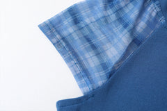 Gaeul Plaid Flower Graphic Top