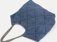Jennie Blue Quilted Chain Bag