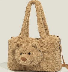Taehyung Mocha Bear Plush Shoulder Bag