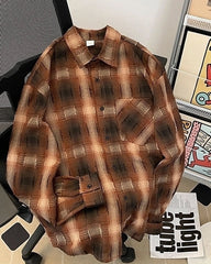 Ahyeon Plaid Flannel Shirt