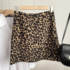 Jennie Leopard A-Line Skirt